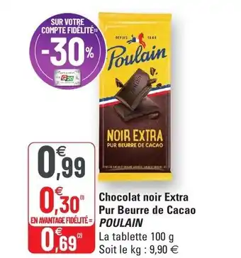 Chocolat Noir Extra Pur Beurre De Cacao Poulain