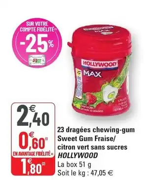 G20 23 Dragées Chewing-Gum Sweet Gum Fraise offre