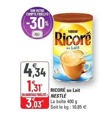 G20 Ricoré Au Lait Nestlé offre