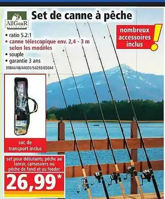 Norma Set De Canne à Pêche Allgear offre