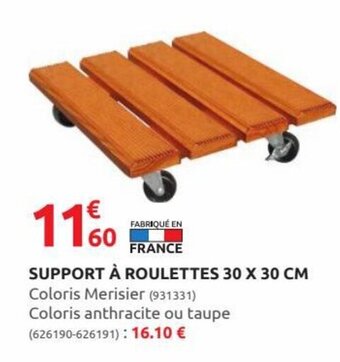 Rural Master Support à roulettes 30 x 30 cm offre