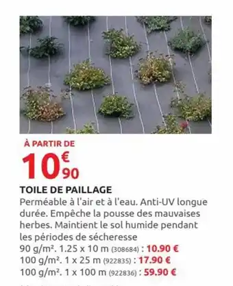 Rural Master Toile de paillage offre