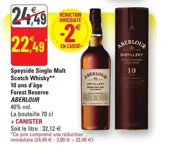 G20 Speyside Single Malt Scotch Whisky offre