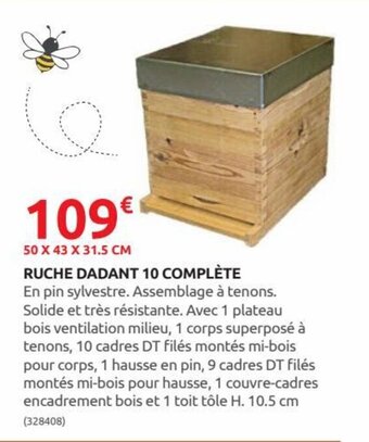 Rural Master Ruche dadant 10 complète offre