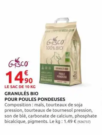 Rural Master GASCO Granulés bio pour poules pondeuses offre