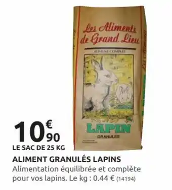 Rural Master Aliment granulés lapins offre
