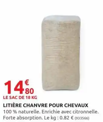 LitiĂšre chanvre pour chevaux