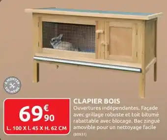 Clapier bois