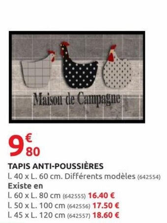 Rural Master Tapis anti-poussières offre