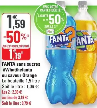 G20 Fanta Sans Sucres offre