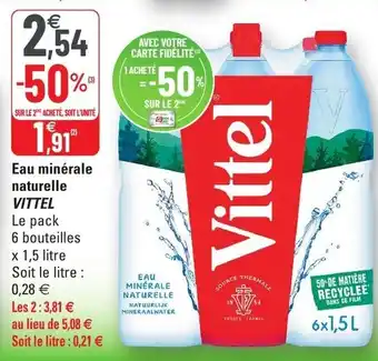 G20 Eau Minérale Naturelle Vittel offre