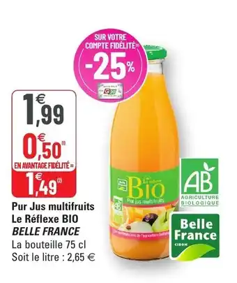G20 Pur Jus Multifruits Le Réflexe Bio offre