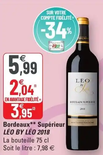 G20 Bordeaux Sepérieur offre
