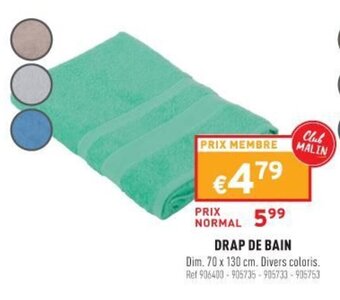 Trafic Drap de bain offre