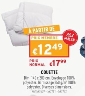 Trafic Couette offre