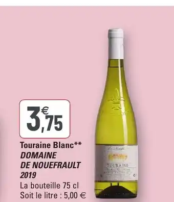 G20 Touraine bBanc Domaine De Nouefrault offre