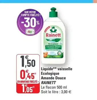 G20 Liquide Vaisselle Ecologique Amande Douce offre