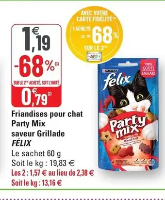 G20 Friandises Pour Chat Party Mix Saveur Grillade Félix offre