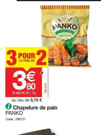 Promocash Panko Chapelure de Pain offre