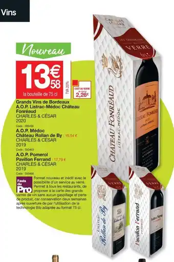 Grande Vins de Bordeaux A.O.P Listrac-Médoc Chùteau Fonréaud