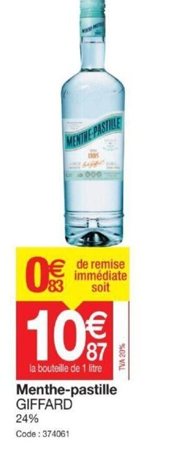 Promocash Giffard Menthe-Pastille offre