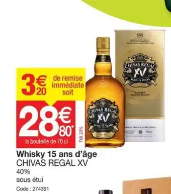 Promocash Chivas Real XV Whisky 15 Ans d'âge offre
