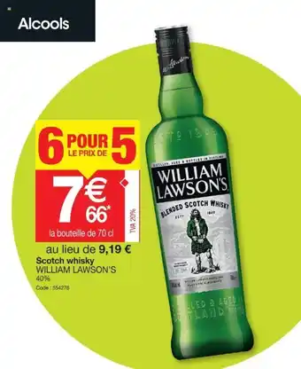 Promocash William Lawson's Scotch Whisky offre
