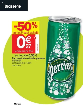 Promocash Perrier Eau Minérale Naturelle Gazeuse offre
