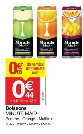 Promocash Minute Maid Boissons offre