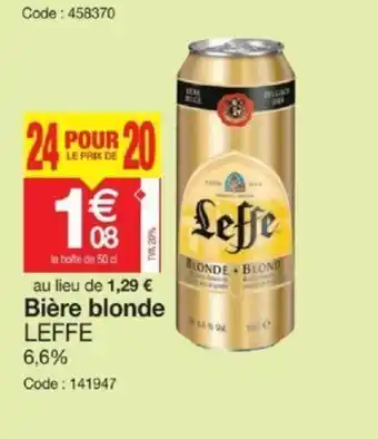 Promocash Leffe Bière Blonde offre