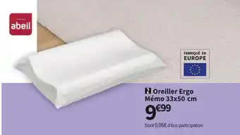 Conforama Oreiller Ergo Mémo 33x50cm offre