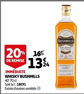 Auchan Whisky bushmills offre