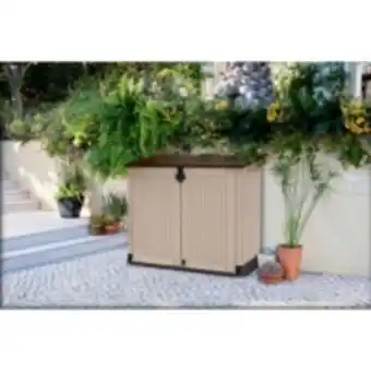 E.Leclerc Brico Coffre en résine multifonction 880l - beige - avec vérins - 12-634269 - keter offre