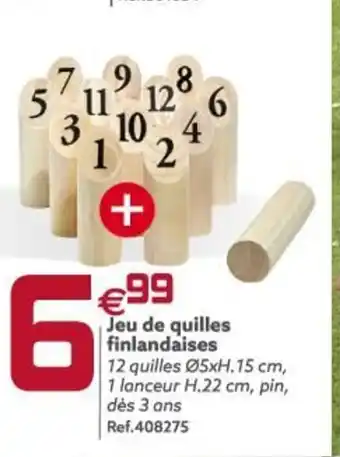Gifi Jeu de Quilles Finlandaises offre