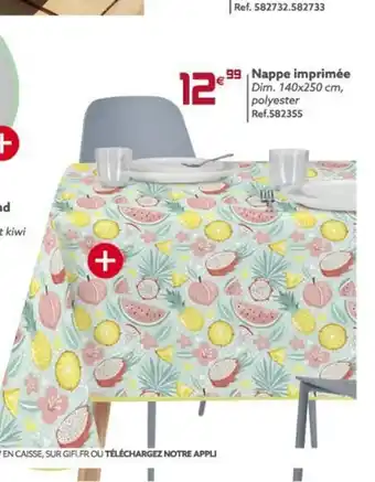 Gifi Nappe Imprimée offre