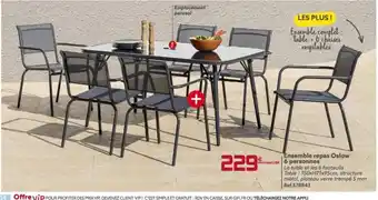 Gifi Ensemble Repas Oslow 6 Personnes offre