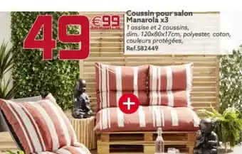 Gifi Coussin Pour Salon Manarola x3 offre