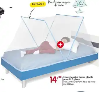 Gifi Moustiquaire Dôme Pliable Pour Lit 1 Place offre