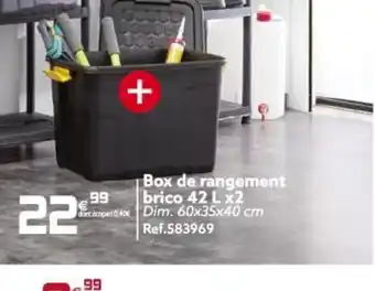 Gifi Box de Rangement Brico 42Lx2 offre
