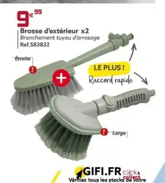 Gifi Brosse d'Extérieur x2 offre