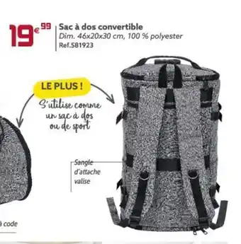 Gifi Sac à Dos Convertible offre