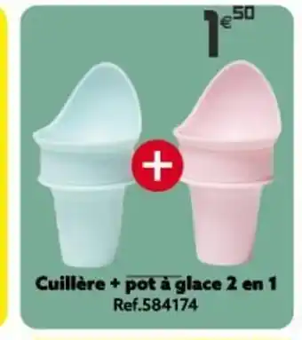 Gifi Cuillère + Pot à Glace 2 En 1 offre