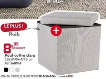 Gifi Pouf Coffre Clara offre