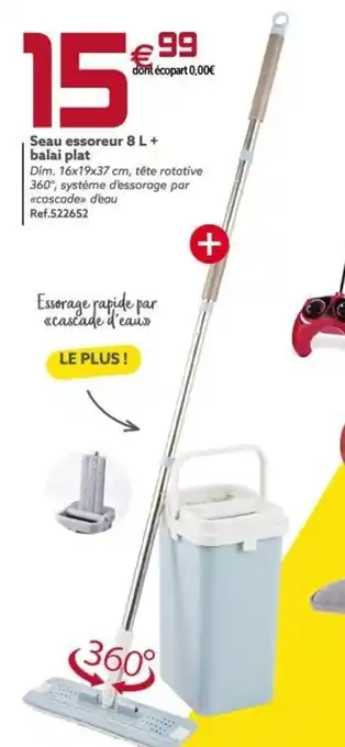 Gifi Seau Essoreur 8L Balai Plat offre