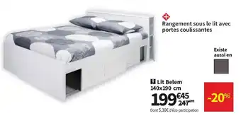 Conforama Lit Belem 140x190cm offre