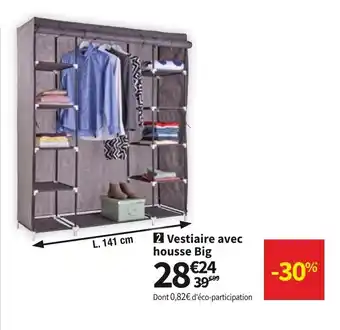 Conforama Vestiaire Avec Housse Big offre