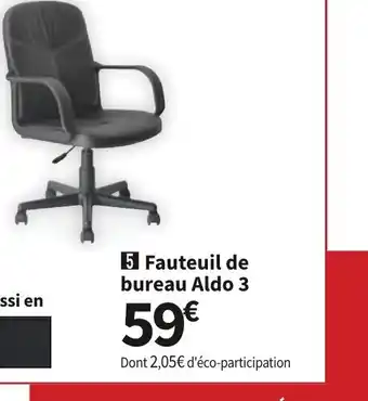 Conforama Fauteuil de Bureau Aldo 3 offre