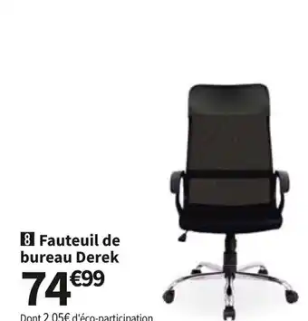 Conforama Fauteuil de Bureau Derek offre