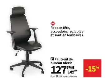 Conforama Fauteuil de Bureau Alexis offre