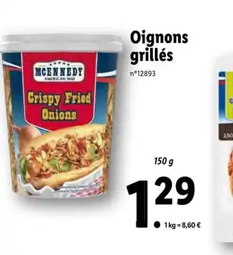 Lidl Oignons grillés offre